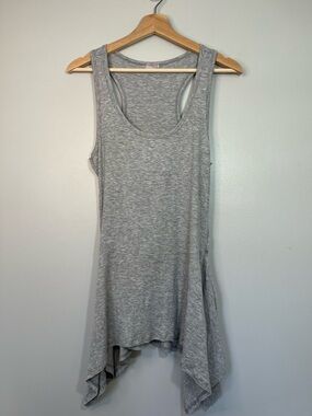 FP Movement Gray Racerback Long Ribbed Handkerchief Hem Tank Top Women’s Medium